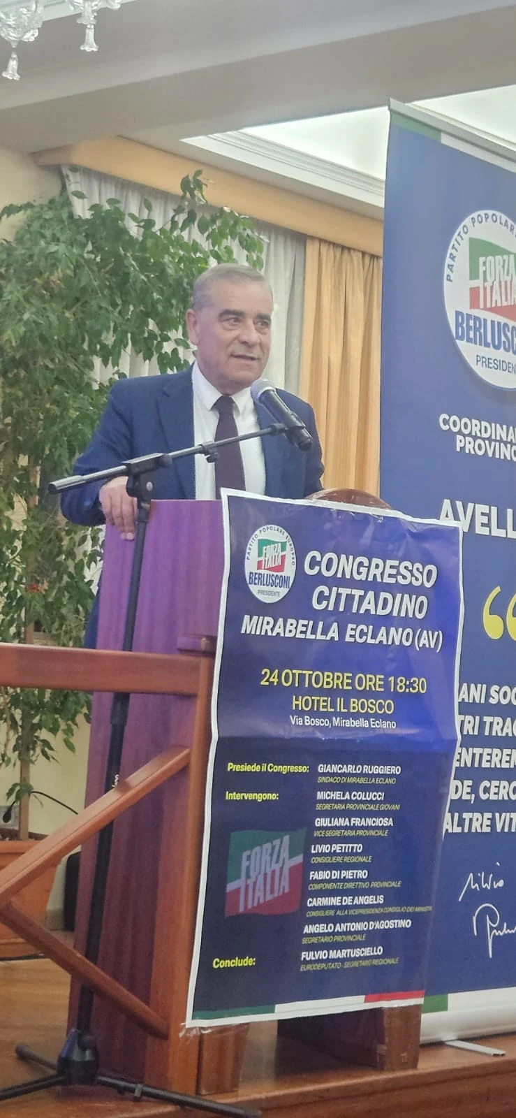 Un altro momento dell’intervento al podio del congresso cittadino.