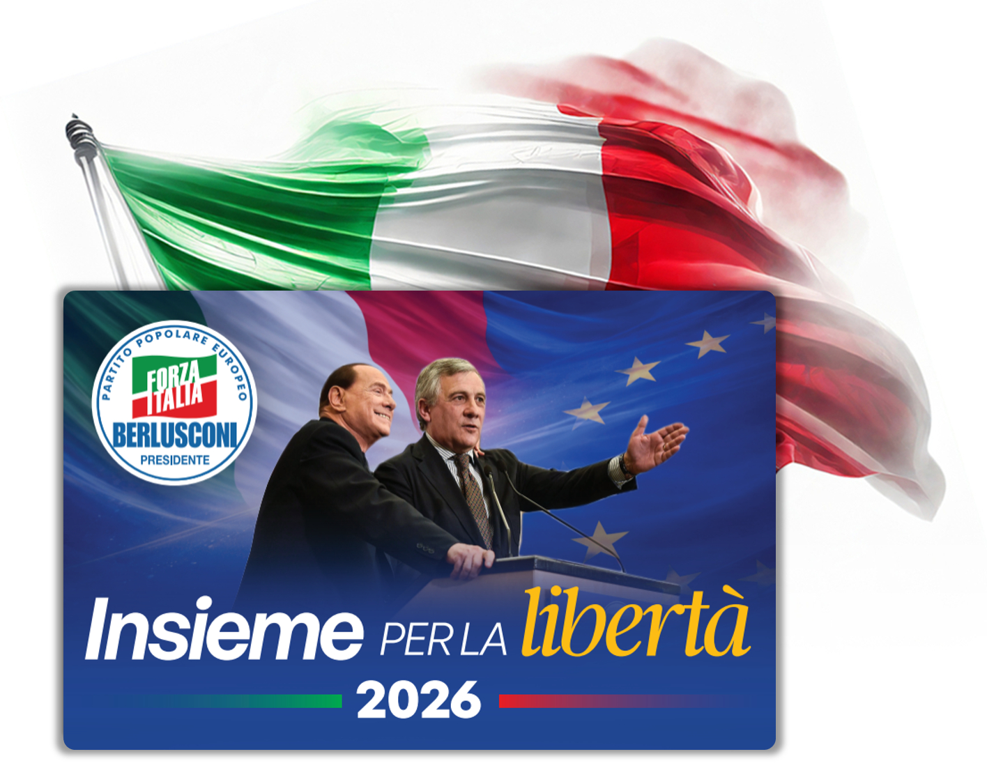 Tessera Forza Italia 2026: Insieme per la libertà.